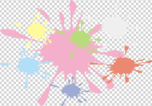 Vibrant Paint Splashes PNG Transparent