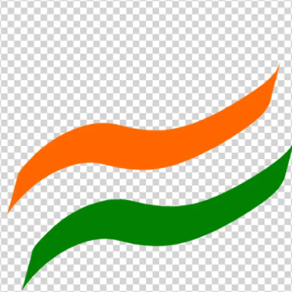 Abstract Wavy Indian Flag Colors PNG Transparent Background
