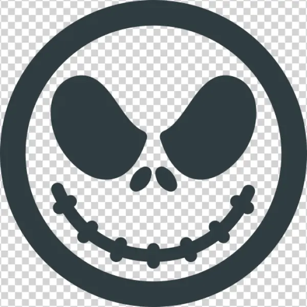 Jack Skellington Style Face Icon PNG