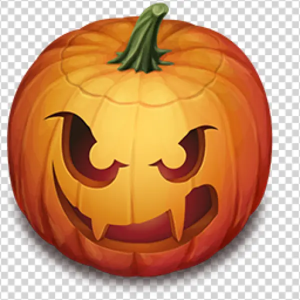 Spooky Halloween Pumpkin Jack-o'-Lantern PNG