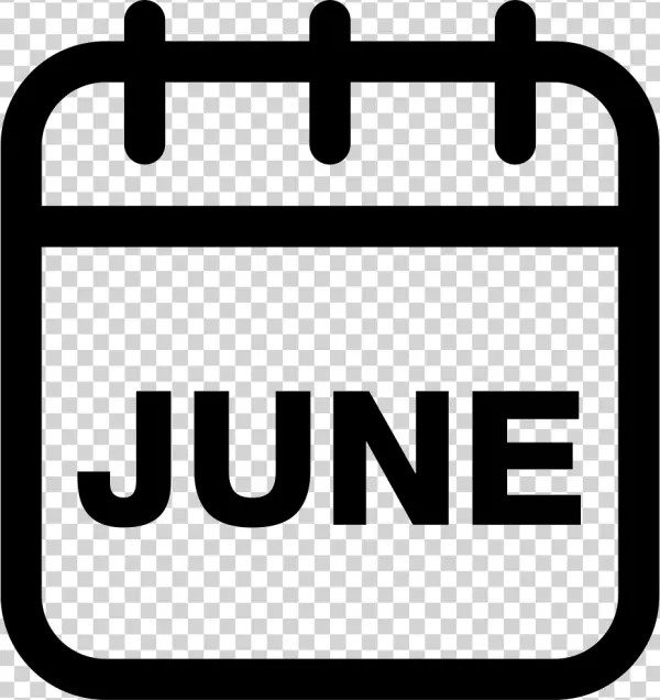 June Calendar Icon PNG Transparent