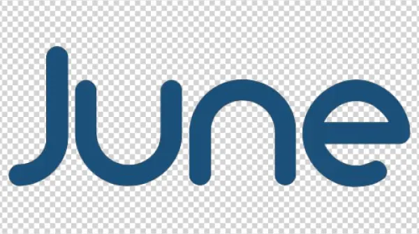 June Word Logo PNG Transparent