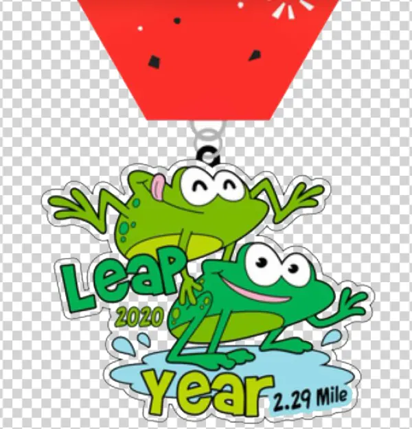Leap Year 2020 Frog Medal PNG Transparent