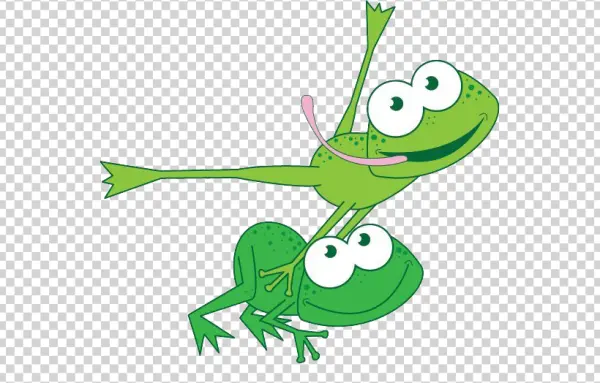 Cartoon Frogs Stack PNG Transparent Background
