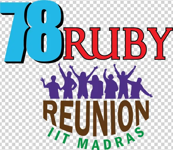 78 Ruby Reunion IIT Madras Logo PNG