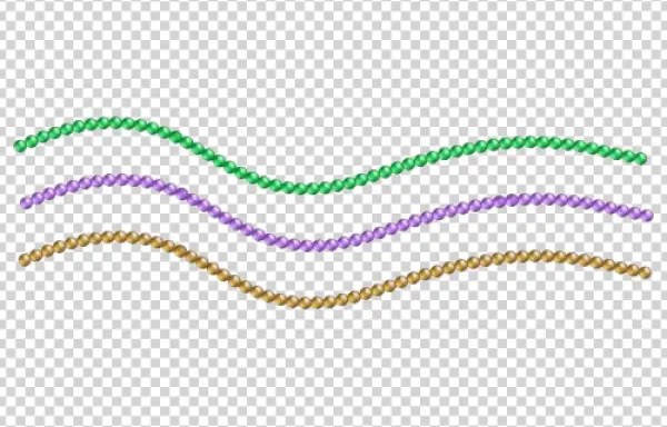 Wavy Beaded Lines PNG Transparent Background
