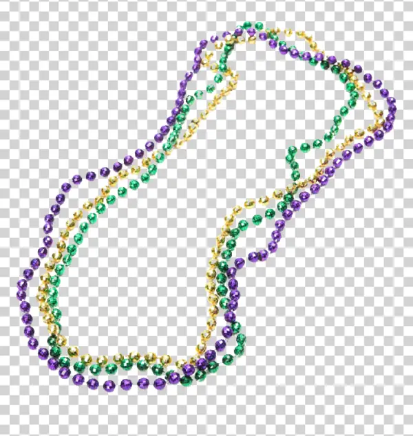 Mardi Gras Beads PNG Transparent Background