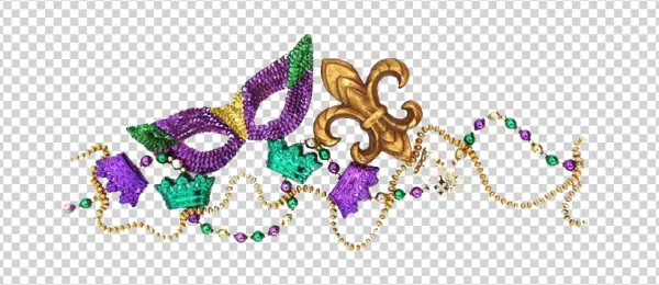Mardi Gras Celebration Elements PNG Transparent Background