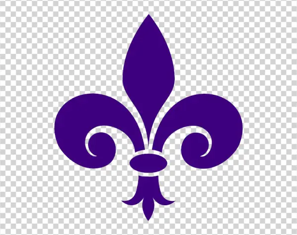 Purple Fleur-de-lis Symbol PNG Transparent Background