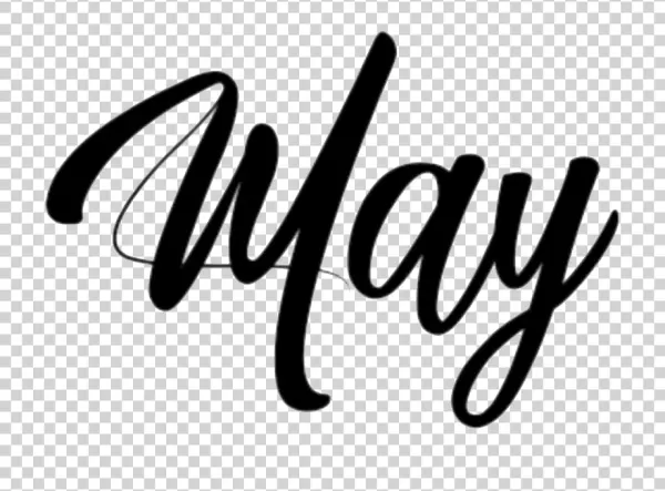 May Script Word PNG Transparent