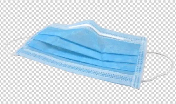 Blue Medical Face Mask PNG Transparent Background