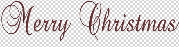 Elegant Merry Christmas Text PNG