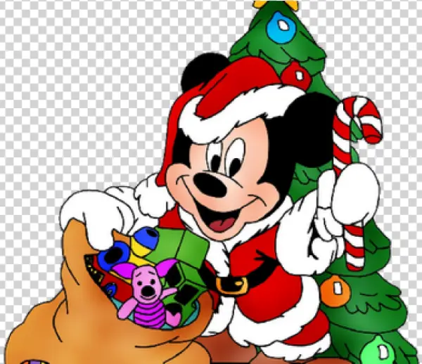 Mickey Mouse Santa Christmas PNG