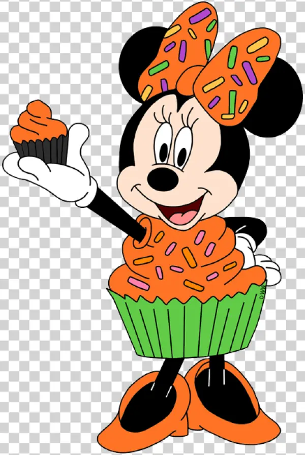 Minnie Mouse Halloween Cupcake PNG Transparent