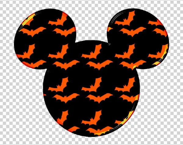 Mickey Mouse Halloween Bat Pattern PNG