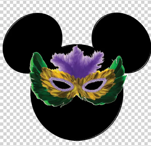 Mardi Gras Feather Mask PNG Transparent