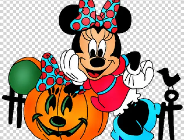Minnie Mouse Halloween Pumpkin PNG Transparent Background