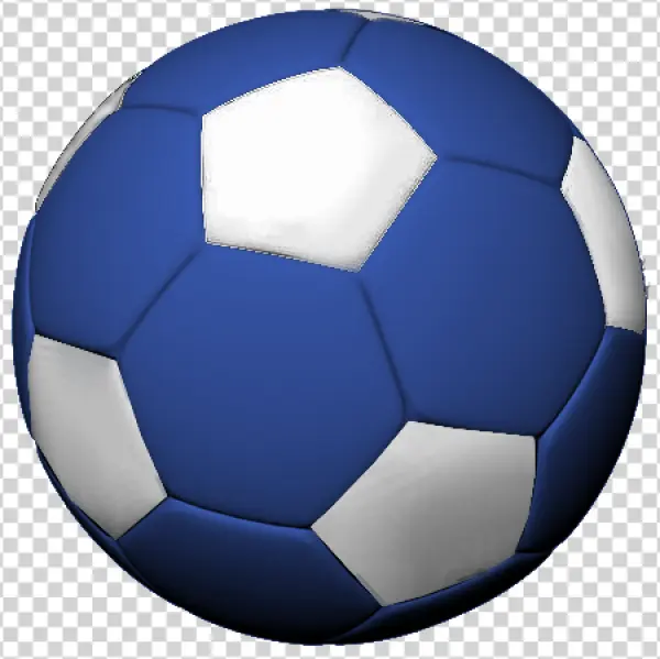 Blue and White Soccer Ball PNG Transparent Background