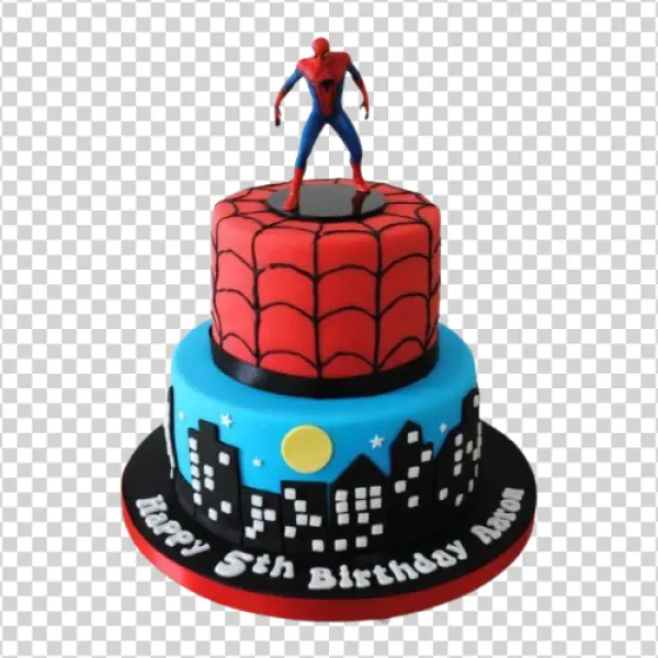 Spider-Man Birthday Cake Transparent PNG