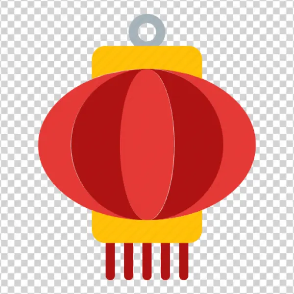 Red Chinese Lantern Icon PNG Transparent