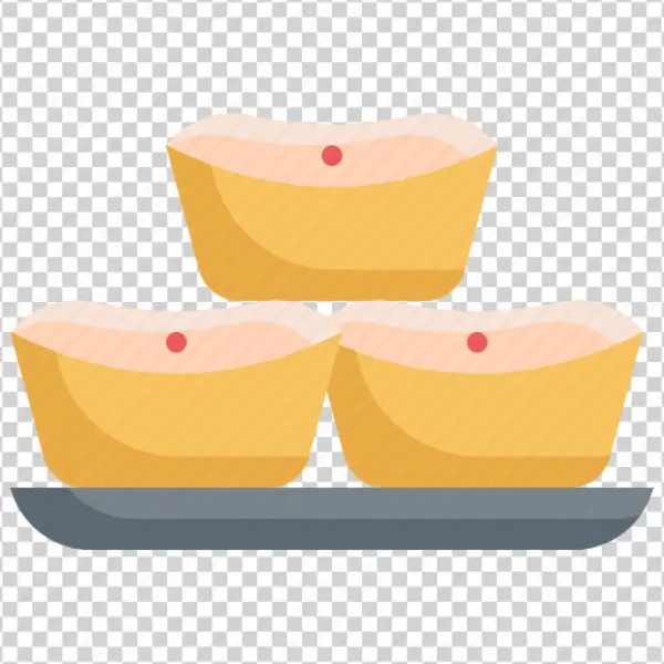 Three Golden Ingots Icon PNG Transparent