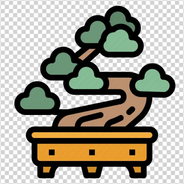 Bonsai Tree Icon PNG Transparent Background
