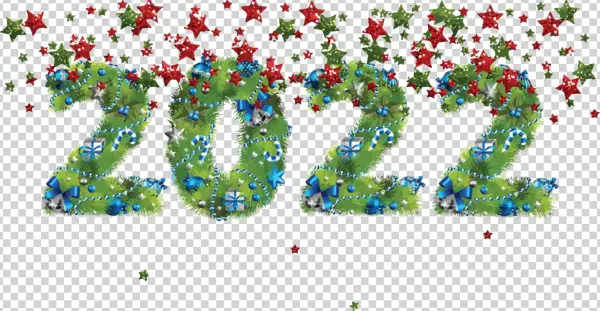 Festive 2022 Christmas & New Year Decoration PNG