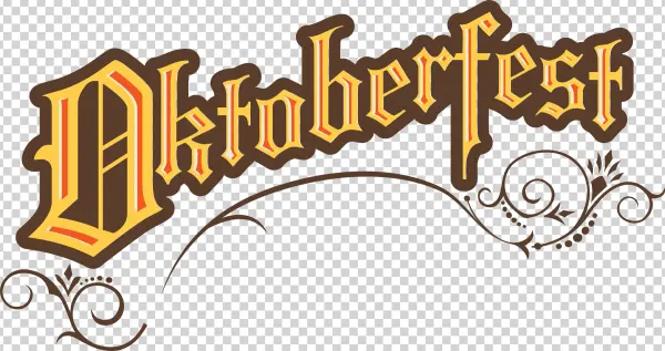 Oktoberfest Text Logo PNG Transparent Background