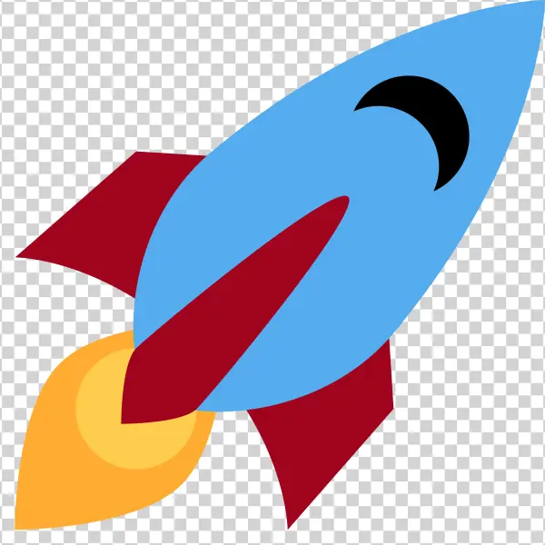Cartoon Rocket Launching PNG Transparent Background