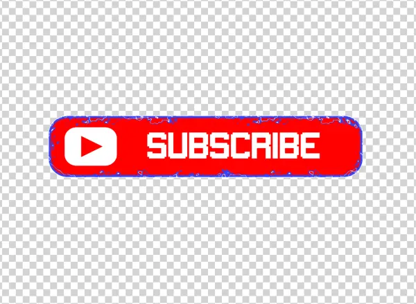 Pixelated YouTube Subscribe Button PNG