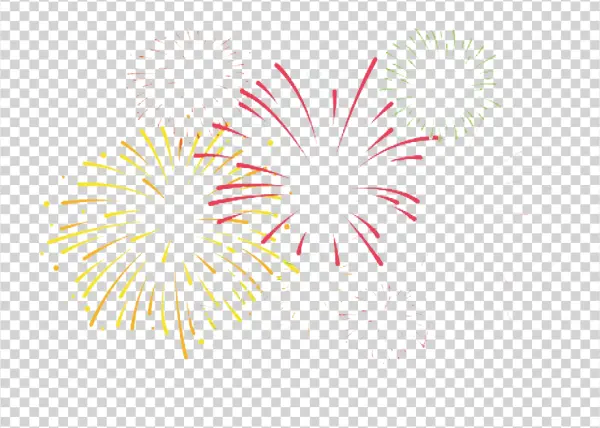 Colorful Fireworks Burst PNG Transparent Background