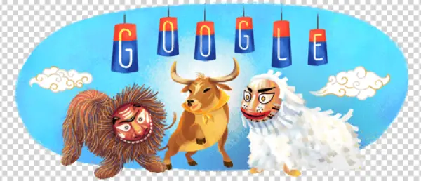 Lunar New Year Ox Google Doodle Transparent PNG