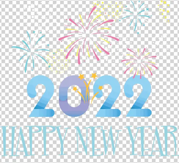 Happy New Year 2022 Fireworks PNG