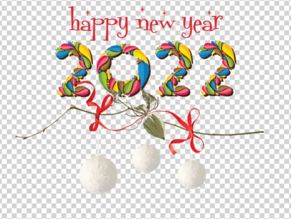Happy New Year 2022 Decoration PNG