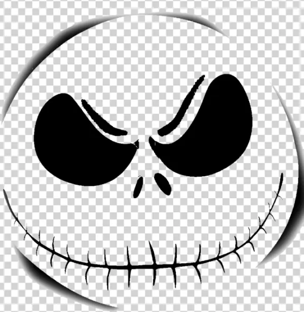 Spooky Halloween Skull Face Icon PNG Transparent Background