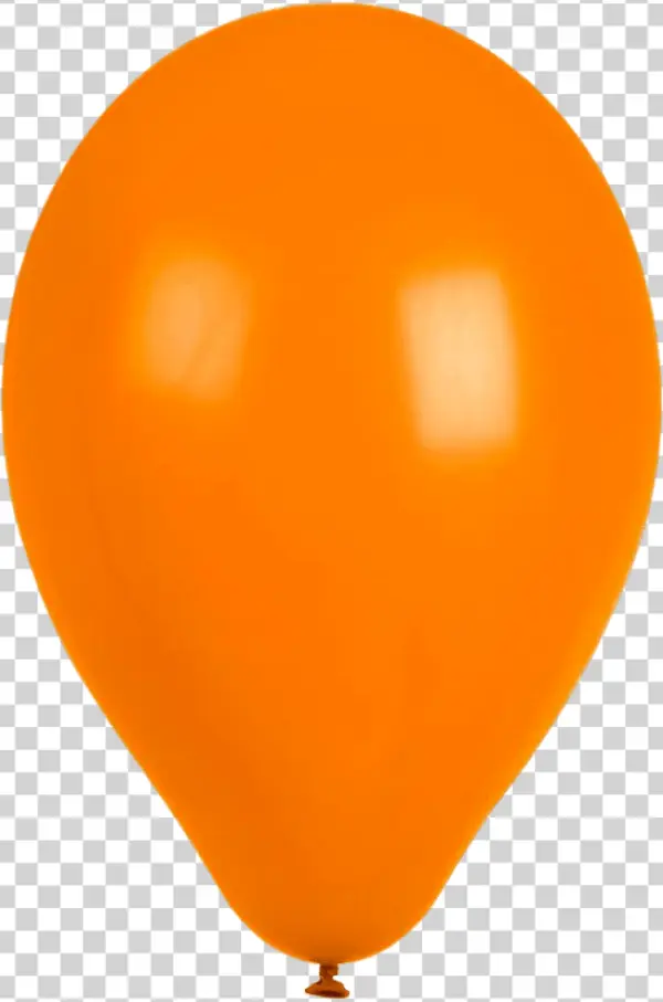 Vibrant Orange Balloon PNG Transparent Background