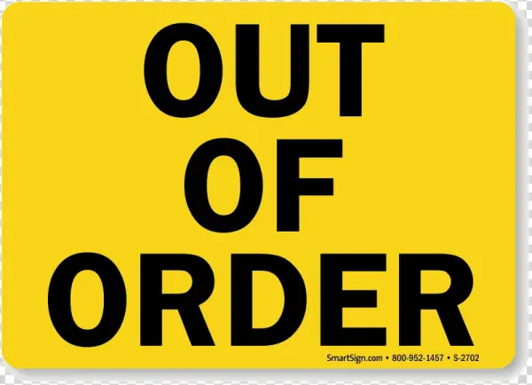 Out of Order Sign PNG Transparent Background