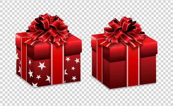 Red Gift Boxes with Bows PNG Transparent