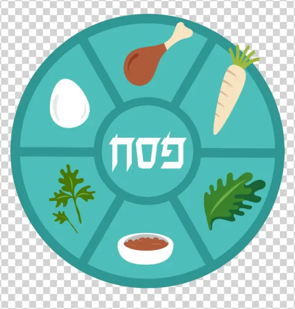 Passover Seder Plate Icon PNG Transparent Background
