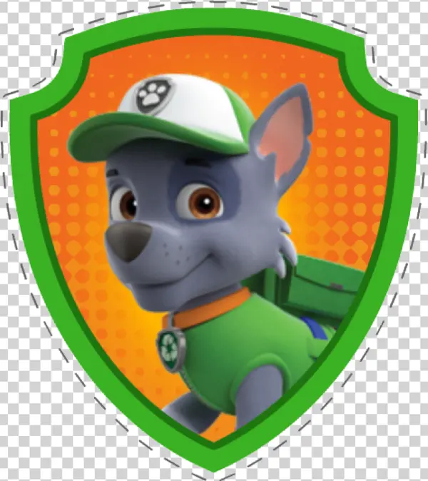 Paw Patrol Rocky Badge PNG Transparent Background