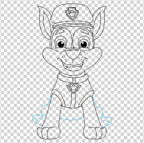 Minimalist Cartoon Face Bottom Outline PNG