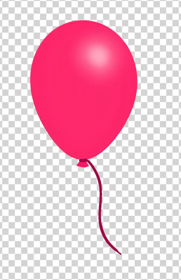 Bright Pink Balloon PNG Transparent Background