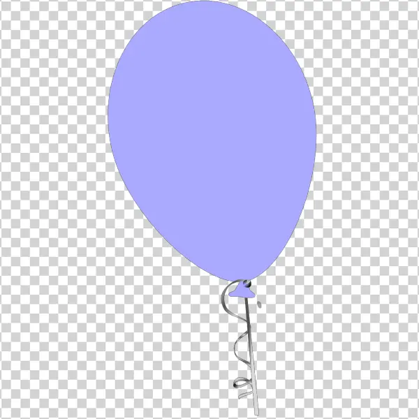 Light Purple Balloon with Ribbon PNG Transparent