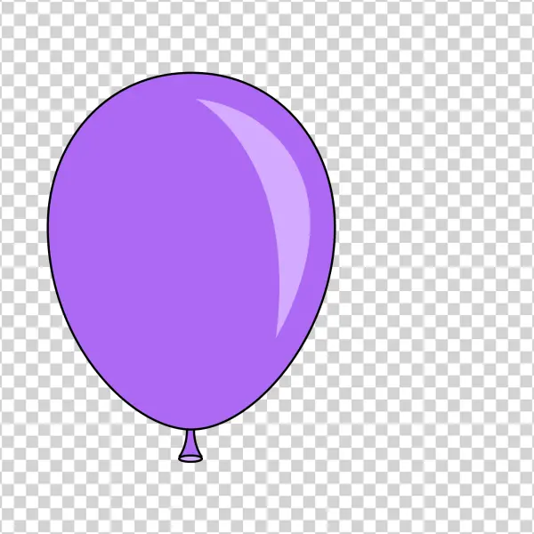 Purple Party Balloon PNG Transparent