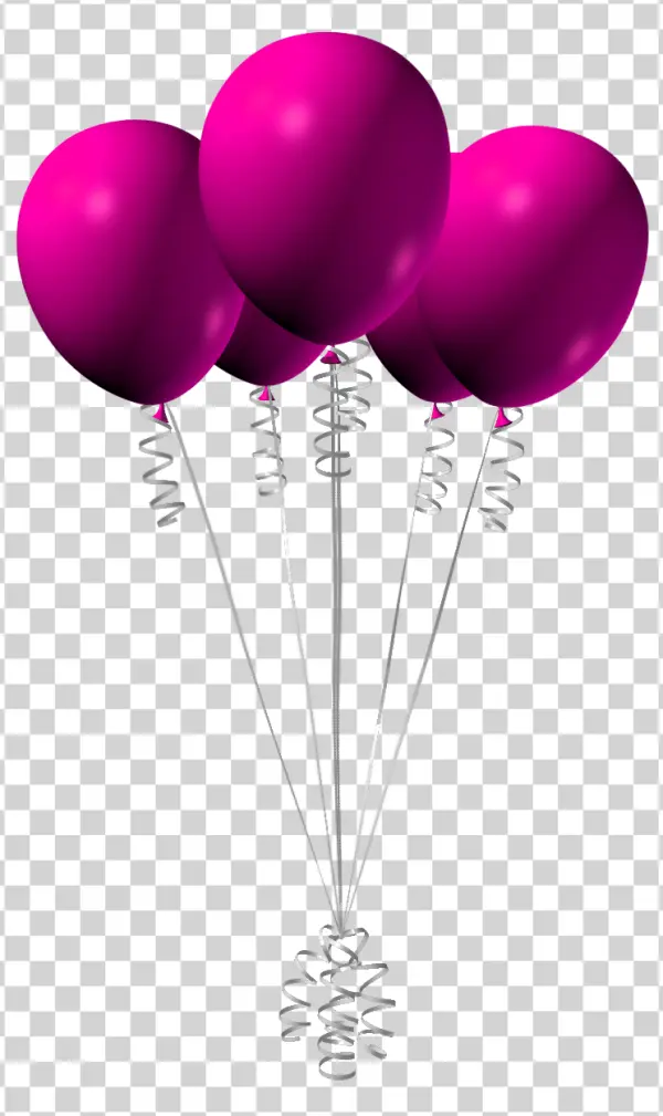 Pink Party Balloons Bunch PNG Transparent
