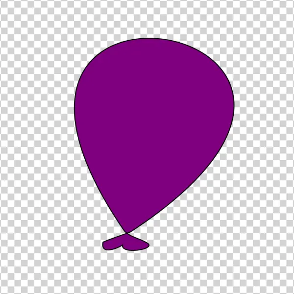 Purple Balloon PNG Transparent Background
