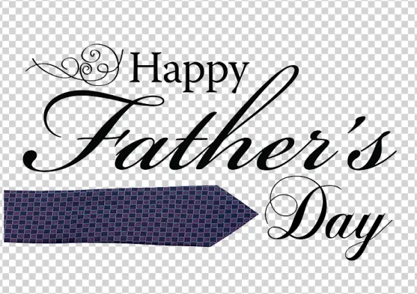 Happy Father's Day Text with Tie PNG