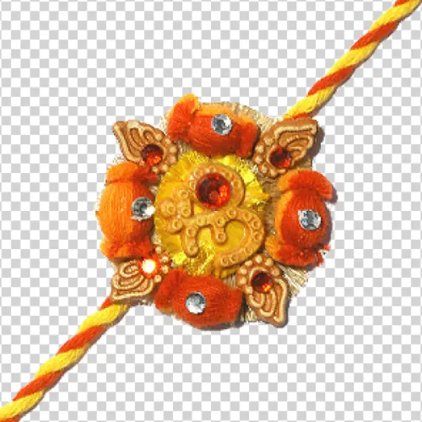 Decorative Rakhi with Om Symbol PNG