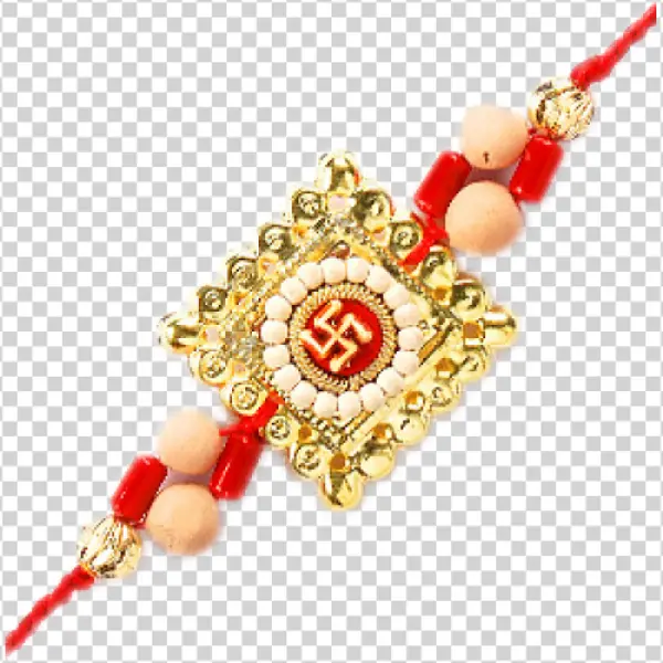 Rakhi with Swastik Symbol PNG Transparent Background
