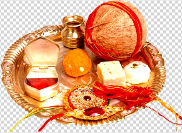 Raksha Bandhan Thali PNG with Transparent Background